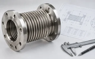 Metallic expansion bellows with engineering specifications, representing pricing factors